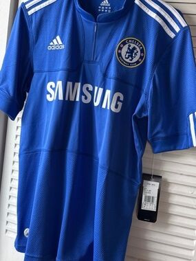 adidas Royal Blue and White Chelsea Replica Jersey (2009-2010)